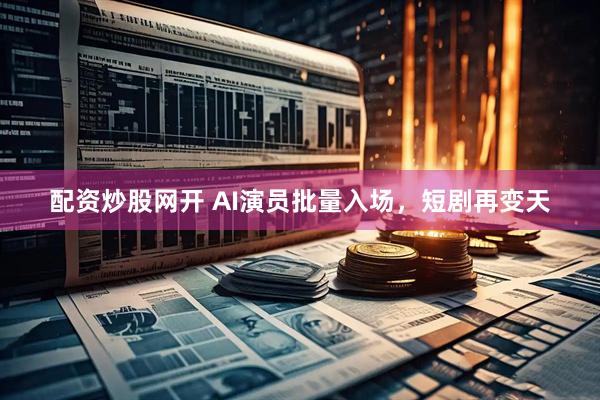 配资炒股网开 AI演员批量入场，短剧再变天